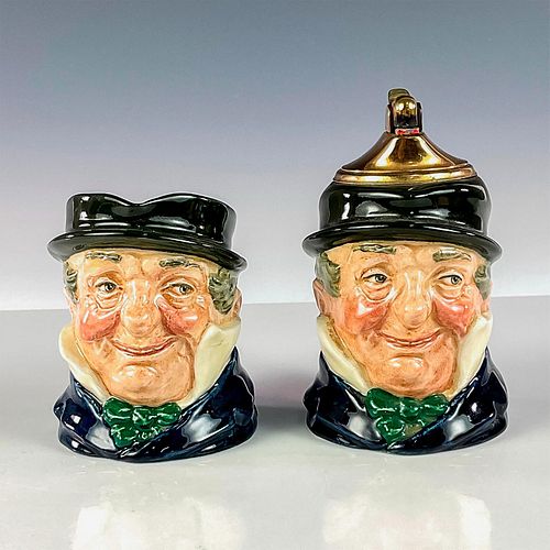 2PC ROYAL DOULTON CHARACTER JUG &