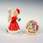 2PC ROYAL DOULTON CHRISTMAS OR