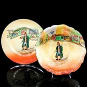 2PC ROYAL DOULTON DICKENS PLAT