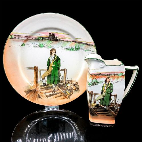 2PC ROYAL DOULTON DICKENS PLATE AND