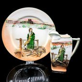 2PC ROYAL DOULTON DICKENS PLAT