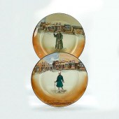 2PC ROYAL DOULTON DICKENS PLAT