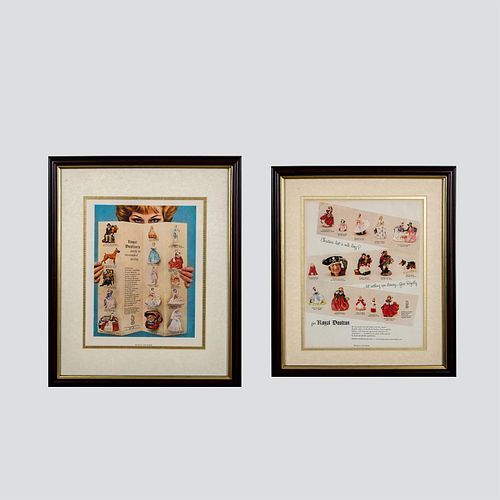 2PC ROYAL DOULTON FRAMED