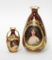 2PC ROYAL VIENNA MINIATURE POR