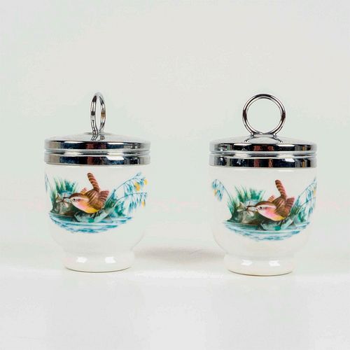 2PC ROYAL WORCESTER PORCELAIN EGG