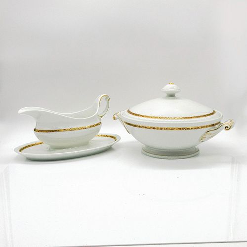 2PC SET FREIBERG GERMANY GRAVY BOAT
