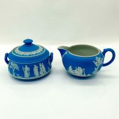 2PC SET WEDGWOOD JASPERWARE BL