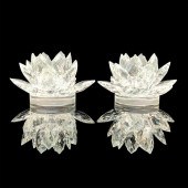 2PC SHANNON CRYSTAL FLOWER CAN
