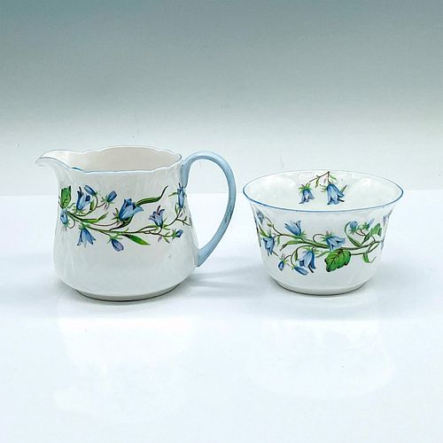 2PC SHELLEY BONE CHINA SUGAR BOWL