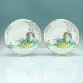 2PC SHELLEY DESSERT PLATES, AR