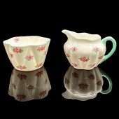 2PC SHELLEY ENGLAND CREAMER AN