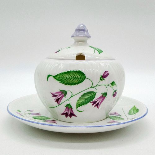 2PC SHELLEY ENGLAND MUSTARD JAR AND