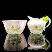 2PC SHELLEY ENGLAND PITCHER AN