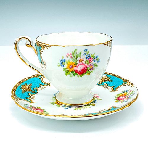 2PC SHELLEY FINE BONE TEACUP AND