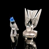 2PC SIGNED LALIQUE FIGURINES,