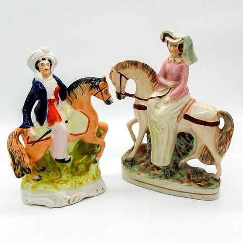 2PC STAFFORDSHIRE FIGURINES, DUKE &