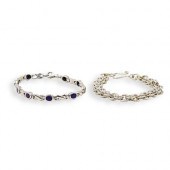(2PC) STERLING SILVER BRACELET
