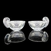 2PC STEUBEN CRYSTAL MINI DISHE