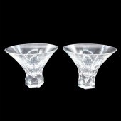 2PC STEUBEN MARTINI GLASSESCla