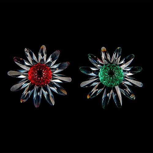 2PC SWAROVSKI CRYSTAL 2002 SCS GIFT