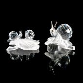 2PC SWAROVSKI CRYSTAL FIGURES,
