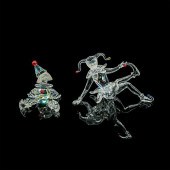 2PC SWAROVSKI CRYSTAL FIGURINE