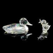 2PC SWAROVSKI CRYSTAL FIGURINE