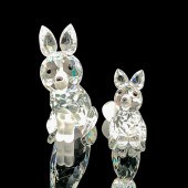 2PC SWAROVSKI CRYSTAL FIGURINE