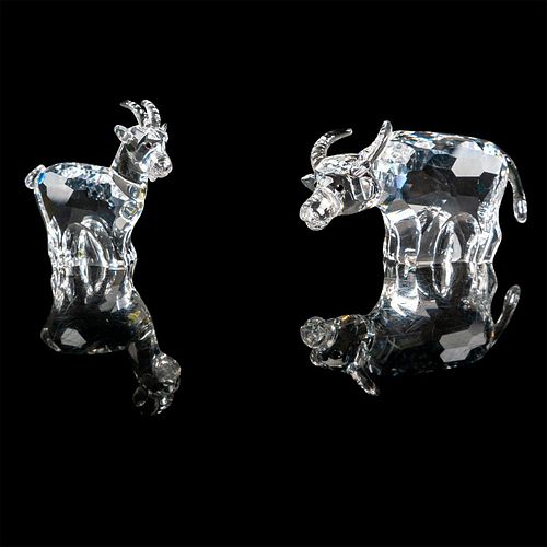 2PC SWAROVSKI CRYSTAL FIGURINES,