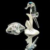 2PC SWAROVSKI CRYSTAL FIGURINE