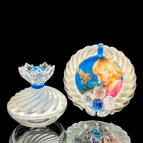 2PC SWAROVSKI CRYSTAL JEWEL BOX +