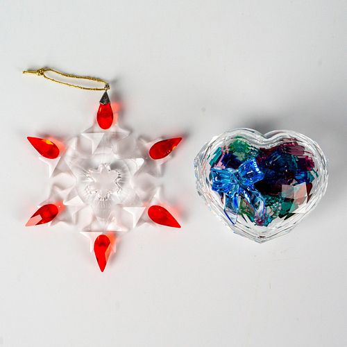 2PC SWAROVSKI CRYSTAL ORNAMENT