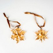 2PC SWAROVSKI CRYSTAL ORNAMENT