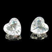 2PC SWAROVSKI SCS CRYSTAL HEAR