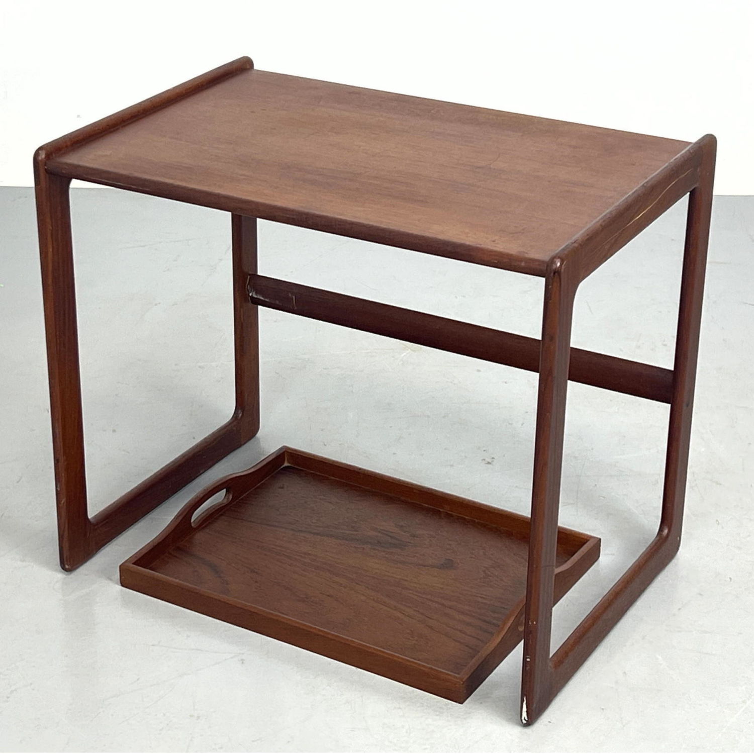 2pc Teak Modern Design. Teak End