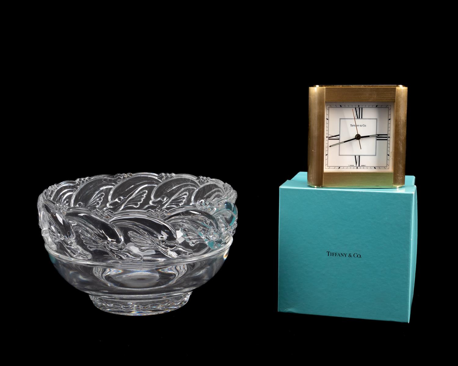 2PC TIFFANY & CO. DOLPHIN BOWL &