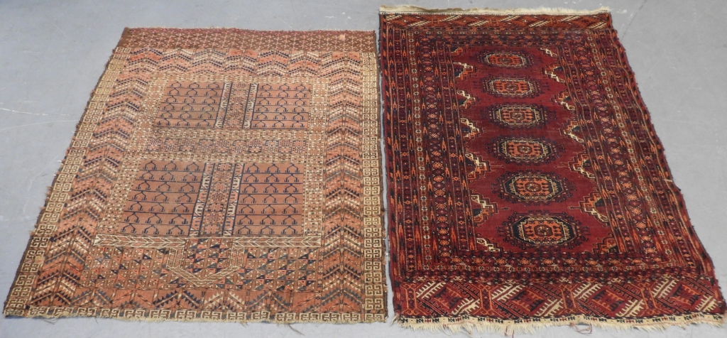2PC TURKMEN TEKKI & SARYK RUGS