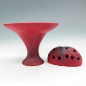2PC VAN BRIGGLE POTTERY PEDEST