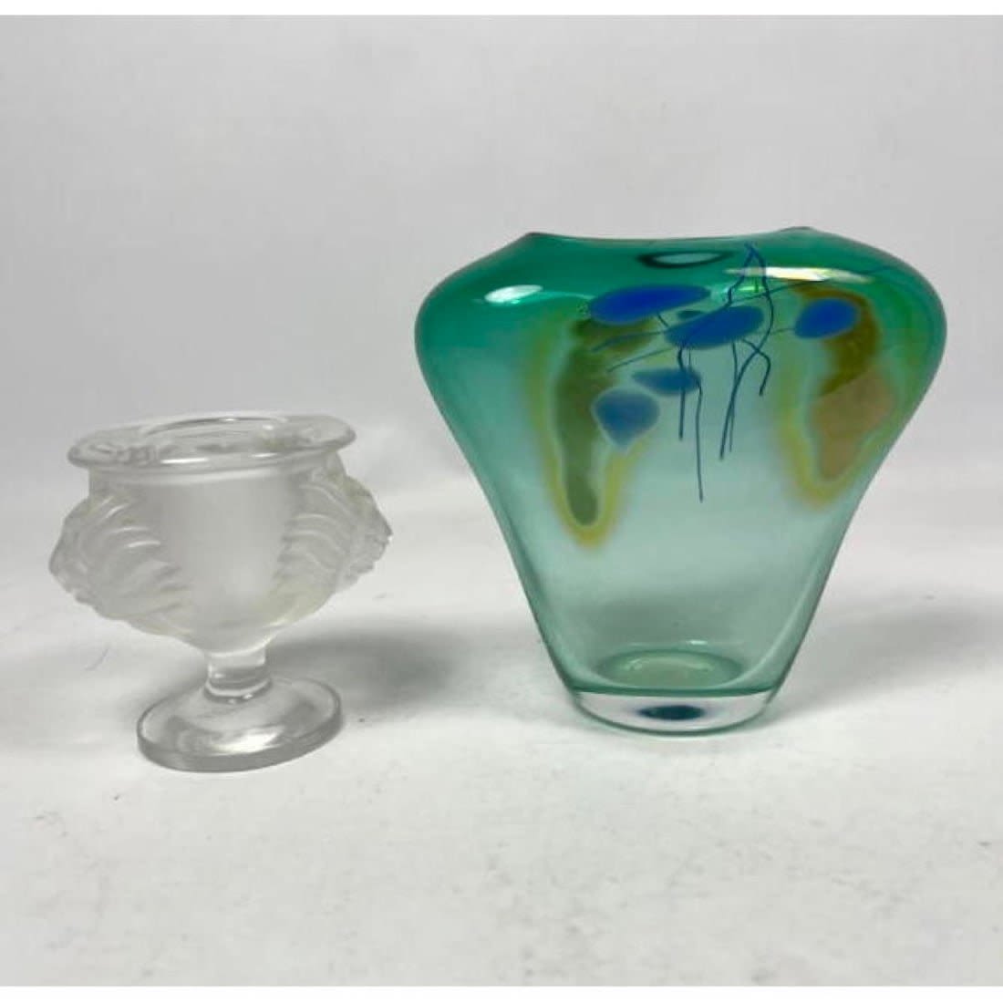 2pc Vase Lot. LALIQUE France
