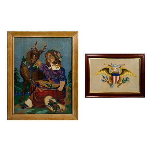 2PC VINTAGE AMERICANA FRAMED