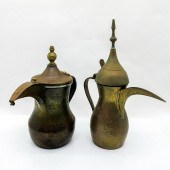 2PC VINTAGE ARABIC BRONZE DALL