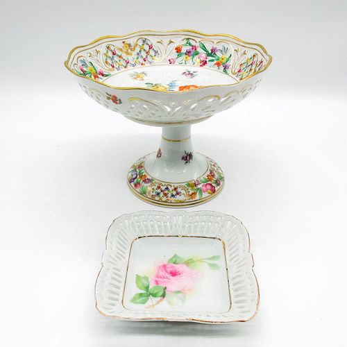 2PC VINTAGE BONE CHINA DECORATIVE