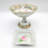 2PC VINTAGE BONE CHINA DECORAT