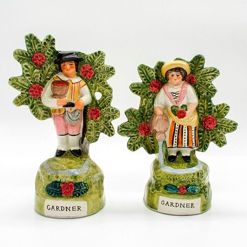 2PC VINTAGE CERAMIC FIGURINES,