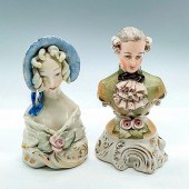 2PC VINTAGE CORDEY PORCELAIN V
