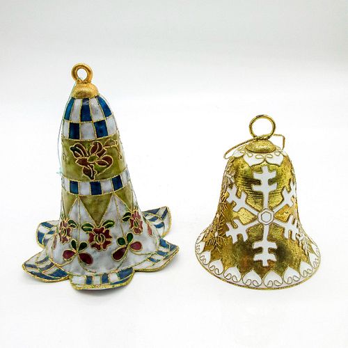 2PC VINTAGE DECORATIVE ENAMELED