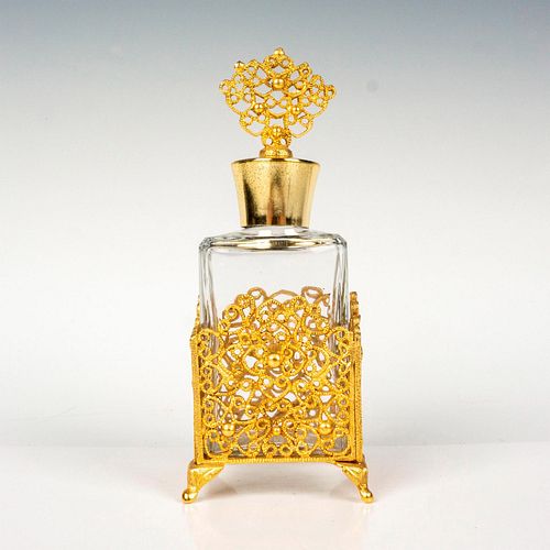 2PC VINTAGE GLASS PERFUME BOTTLE