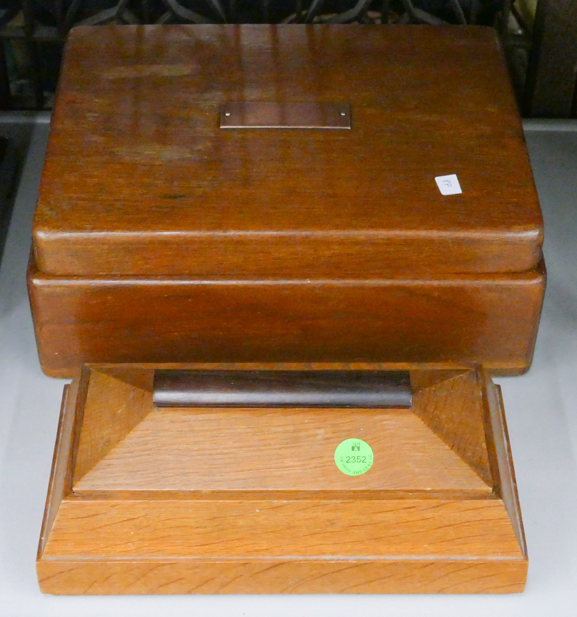 2pc Vintage Humidor and Wood Art