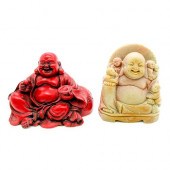 2PC VINTAGE LAUGHING BUDDHA FI