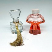 2PC VINTAGE PERFUME BOTTLES WI